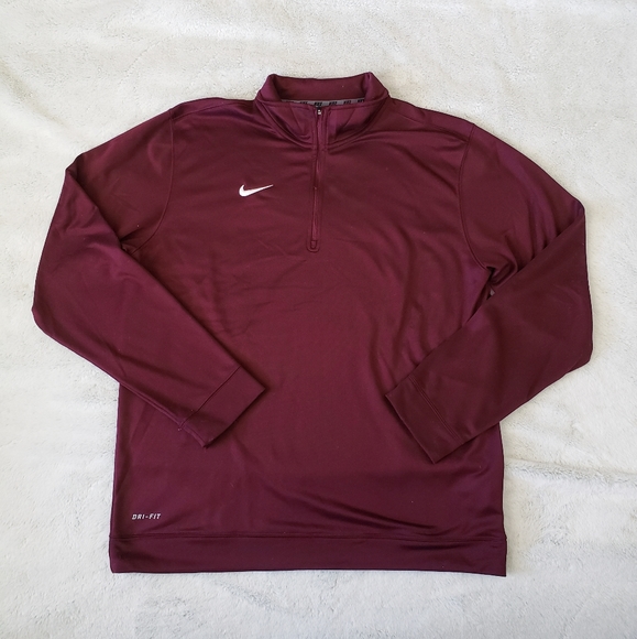 Nike Other - Maroon Nike Dri-Fit Long Sleeve Quarter Zip